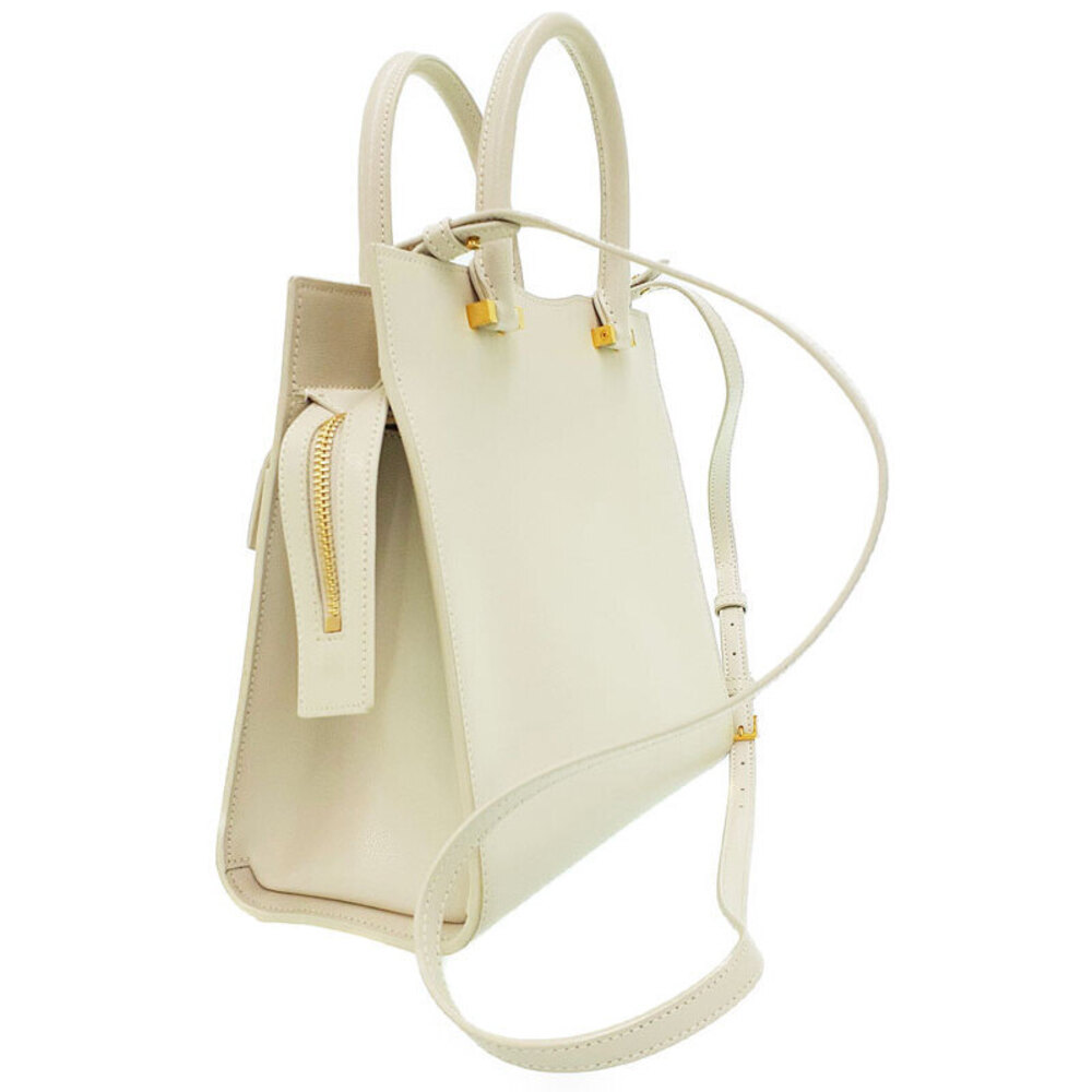 SAINT LAURENT PARIS Uptown 2way Handbag White - Picture 2 of 9